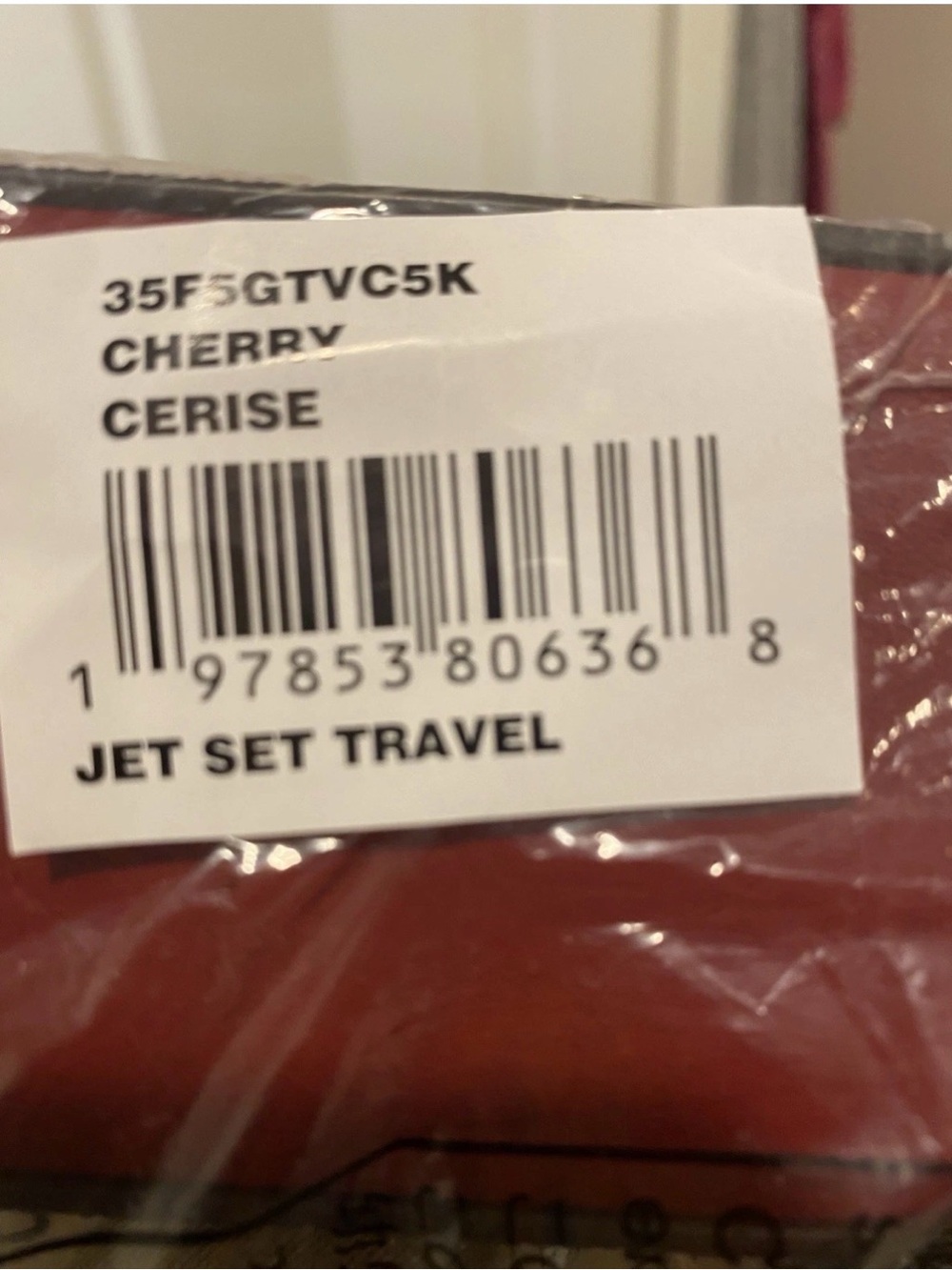 Michael Kors Jet Set Travel Messenger Bag Crossbody MK Signature Cherry Red New - Picture 2 of 6
